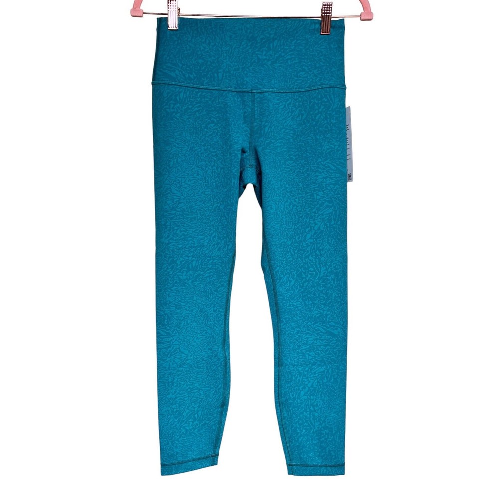Lululemon Wunder Train High-Rise Tight 25” Crunch Teal Lagoon‎ Women’s Size 8